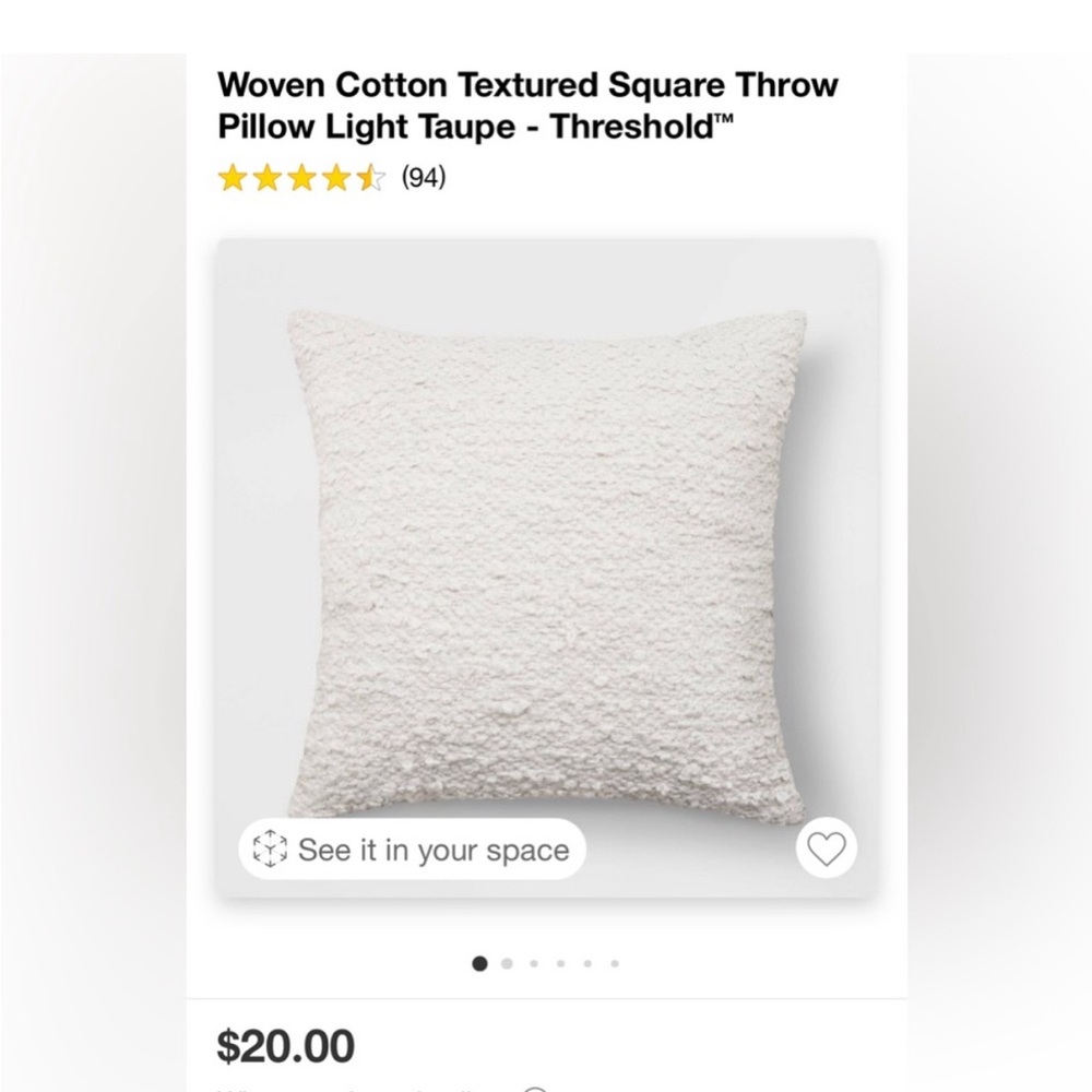 Threshold Light Taupe Textured Throw Pillow